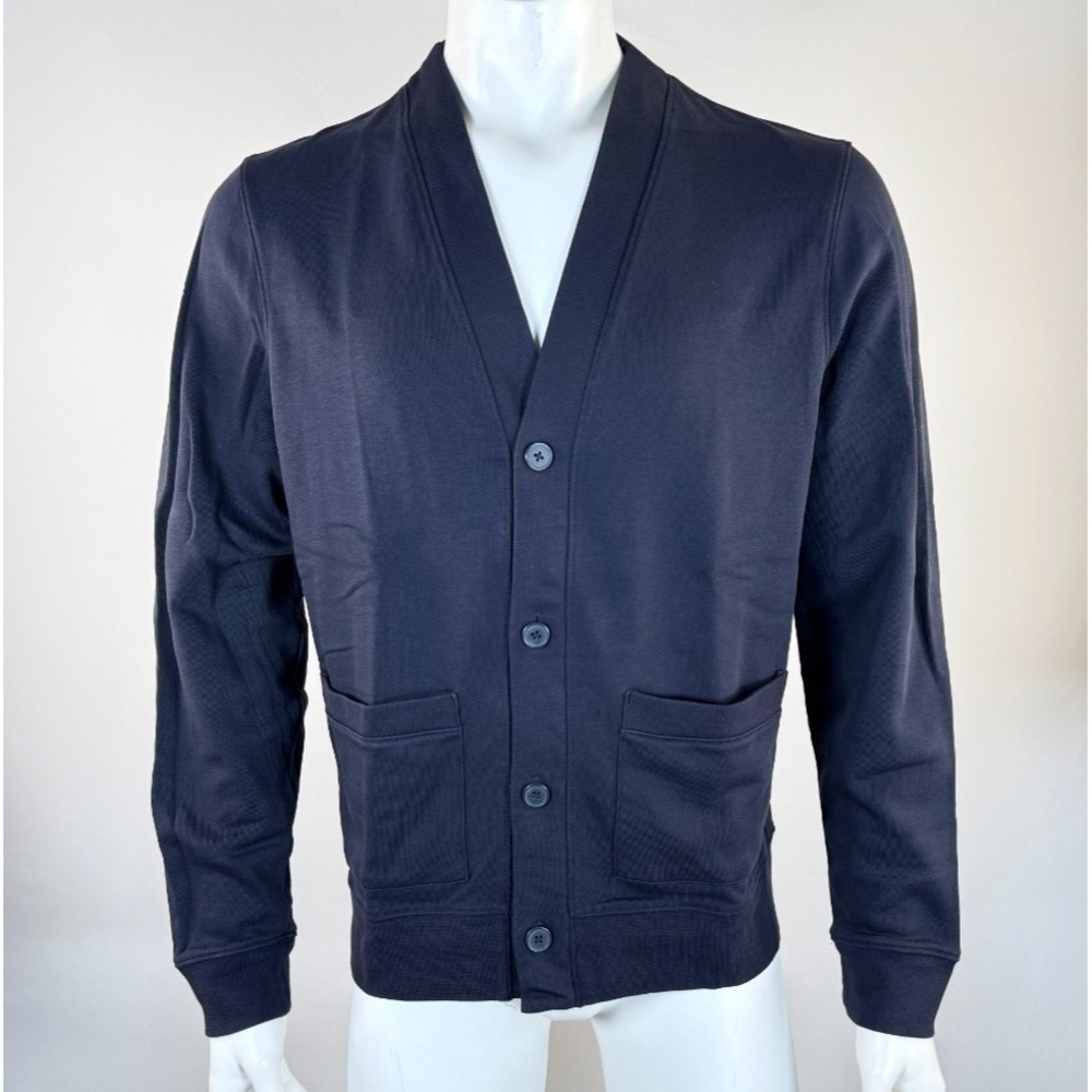 Tommy John Cardigan Mens L NOWT Stretch Cotton Long Sleeve Pockets V-neck‎ Navy
